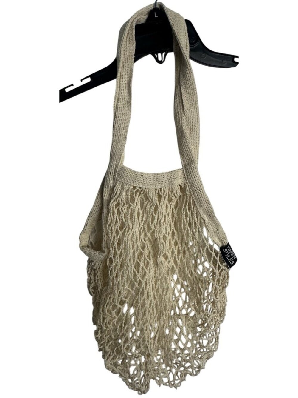 Official Harry Styles Mini Mesh Net Market Tote Bag Cream Crochet Small Merch